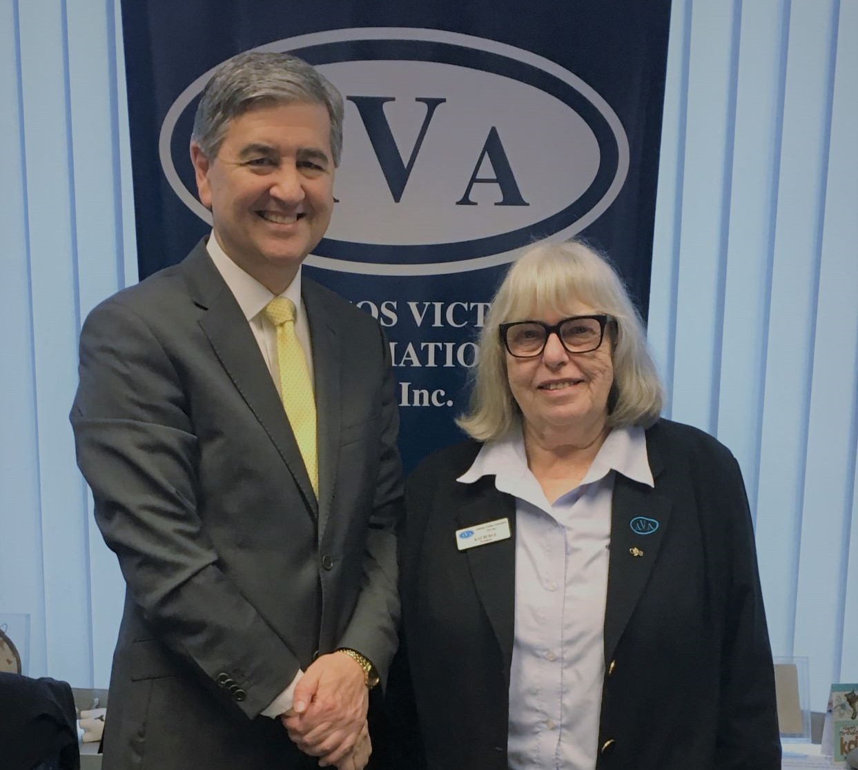 The Hon Rob Lucas MLC and AVA President Kat Burge